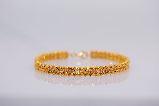 21k Gold 2 Row Bracelet