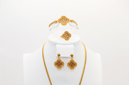 21K Gold Clover Set