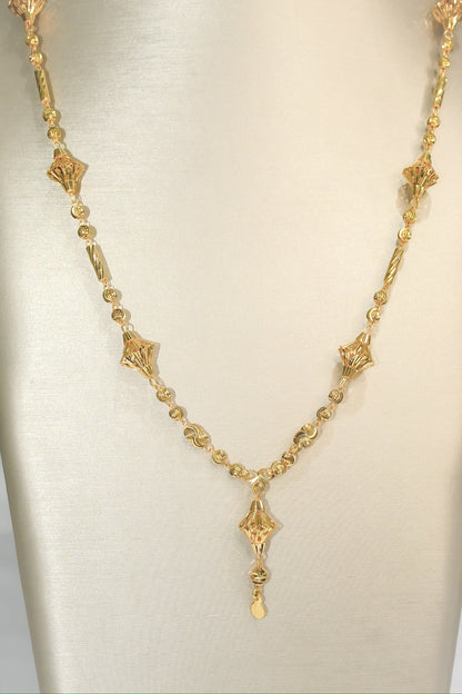 21k Gold Masbaha Necklace