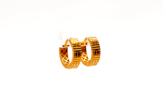 21K Gold Huggies Earrings