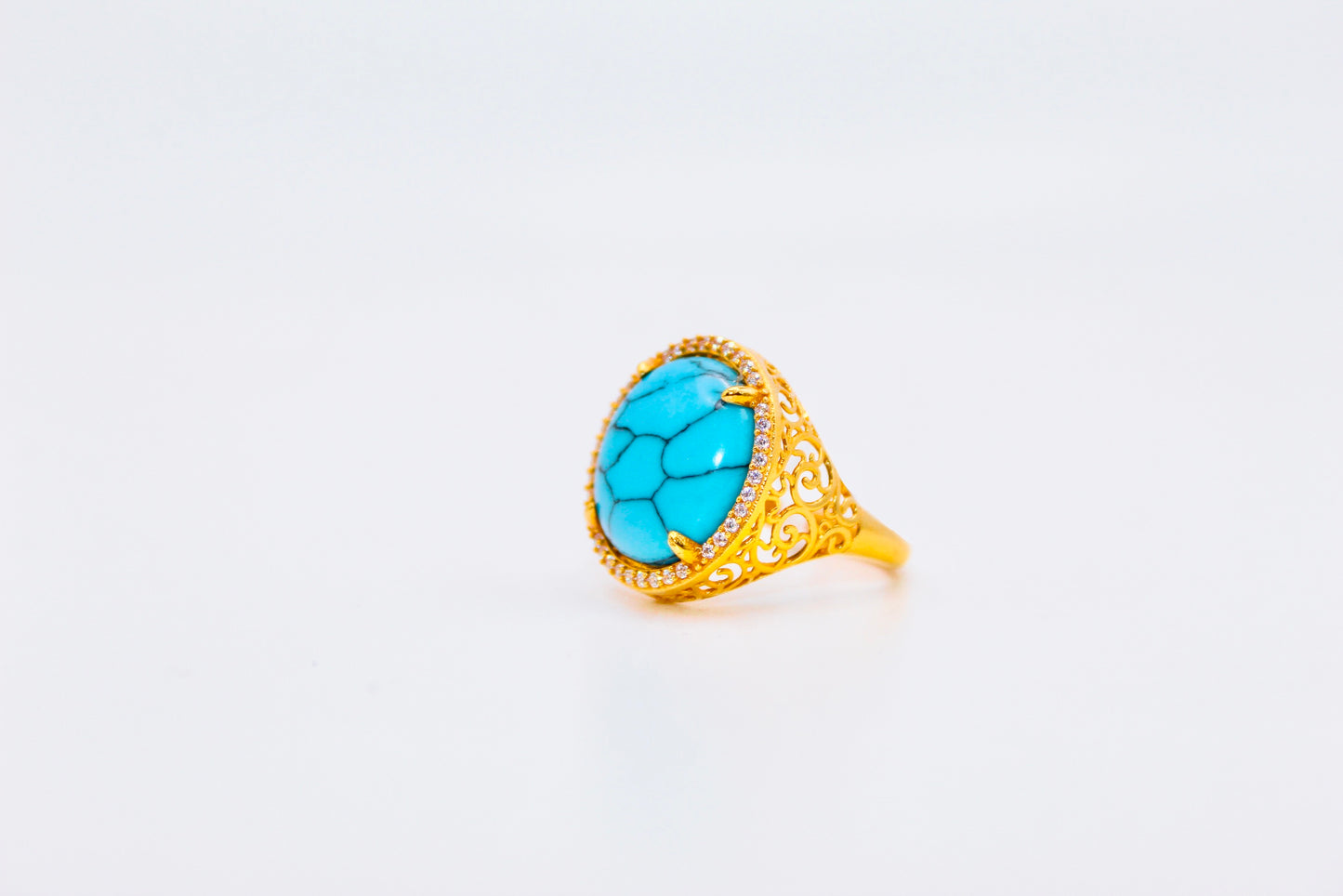 21k Gold Turquoise Ring