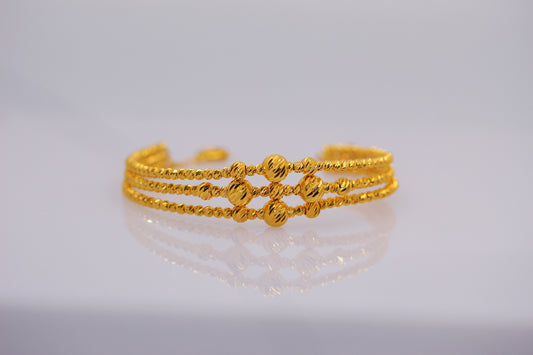 21k Gold Beaded Bracelet