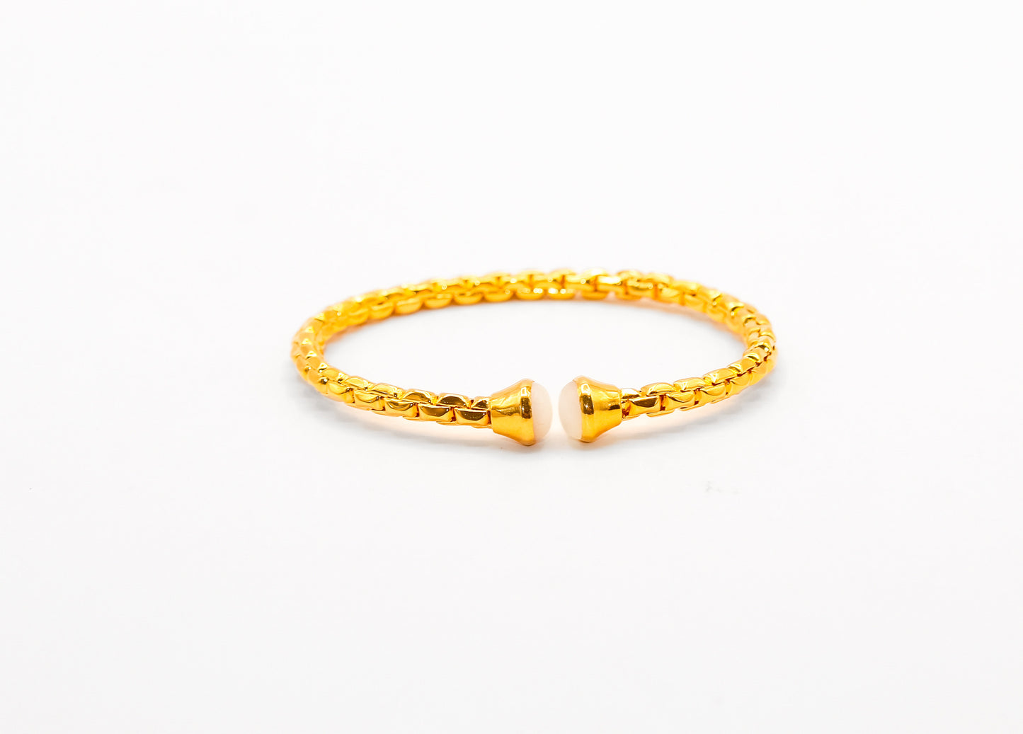 21K Gold White Stone Bracelet