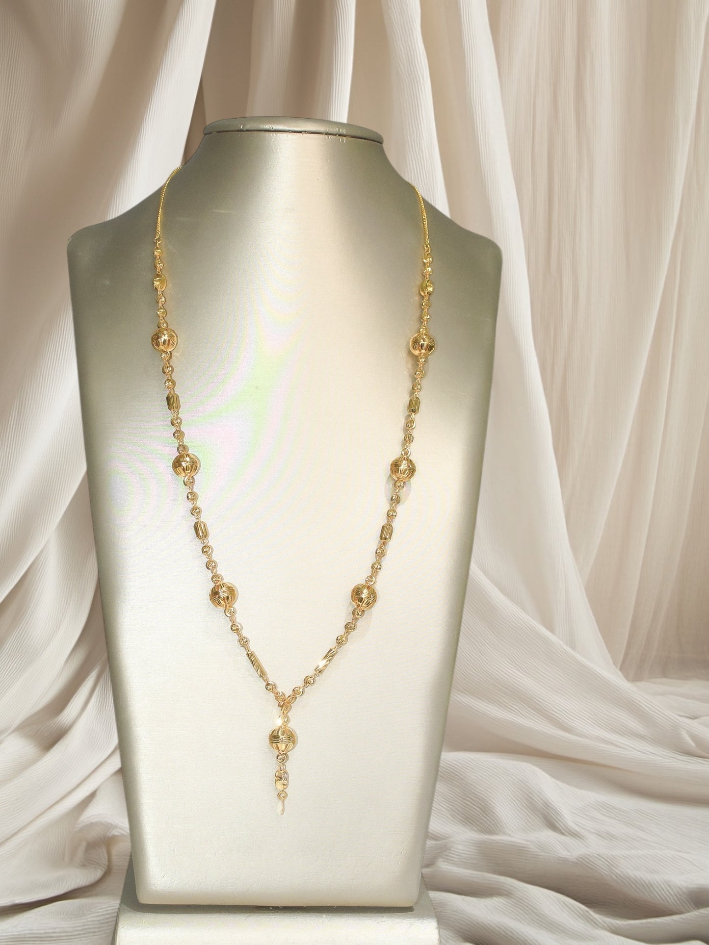 21k Gold Masbaha Necklace