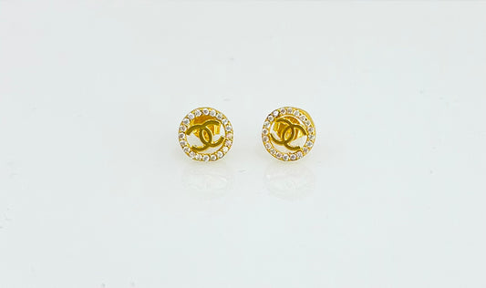 21k Gold CC Earrings