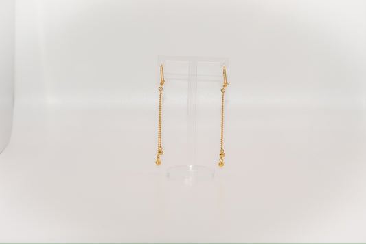 21k Gold Chain Earrings