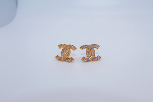 21k Gold Studded Earrings