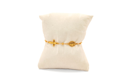 21K Gold Rosary Bracelet
