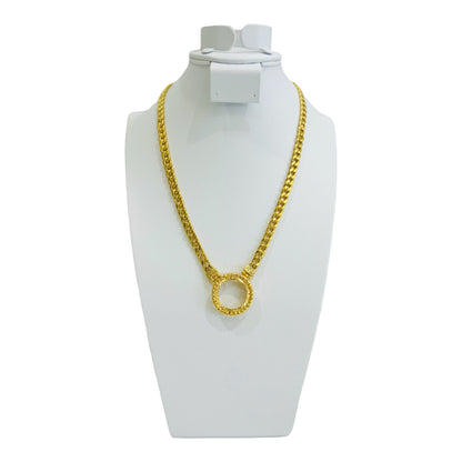 21k Gold Himo Coin Necklace