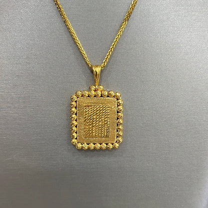 21k Gold Himo Square Necklace