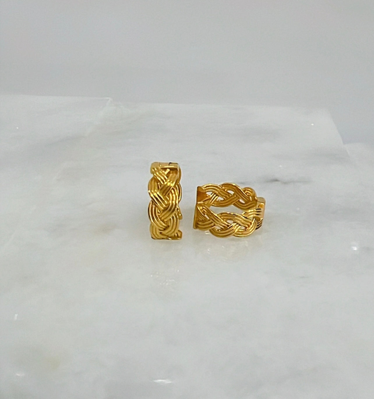 21k Gold Huggies Earrings