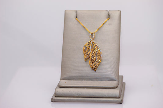 21k Gold Leaf Necklace