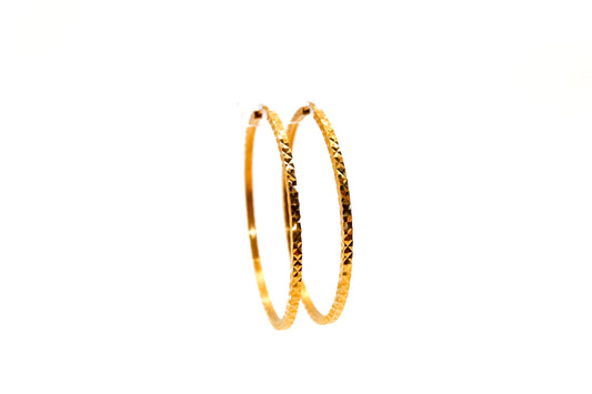 21K Gold Large Hoop Ring