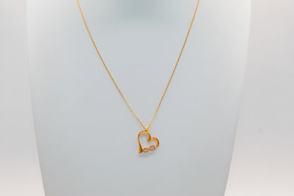 21K Gold Infinity Heart Necklace