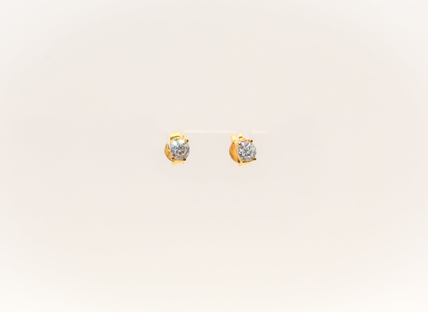 21K Gold Mini Zirconia Kids Earrings