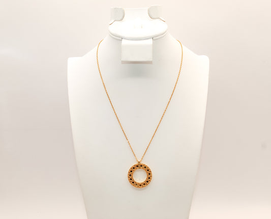 21K Gold Circle Necklace