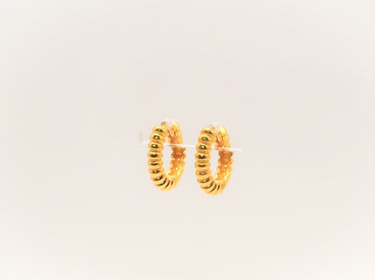 21K Gold Mini Huggies Earrings