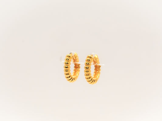 21K Gold Mini Huggies Earrings