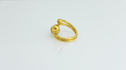 21k Gold Ball Ring