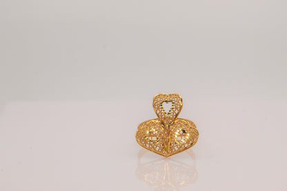 21K Gold Heart Ring