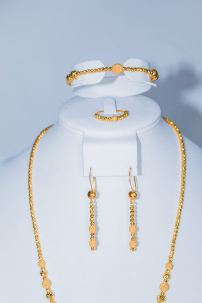 21k Gold Beaded Set