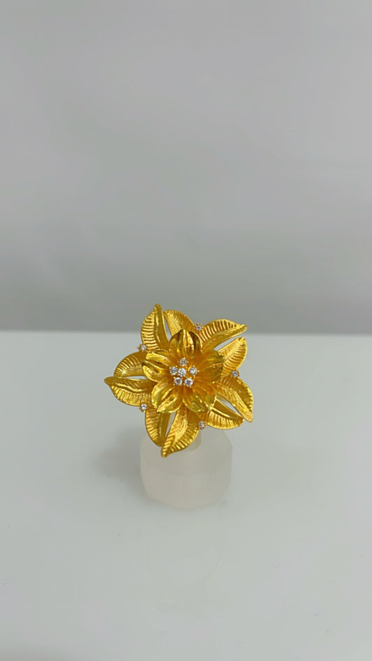 21k Gold Flower Ring