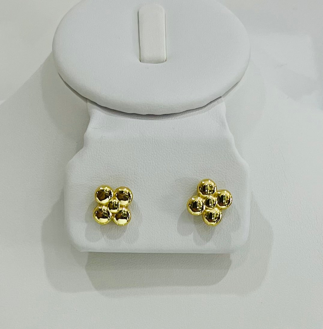 18k Gold Clover earrings