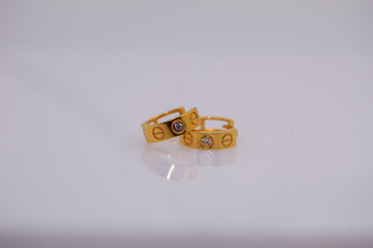 21k Gold Huggie Earrings