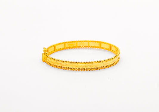 21K Gold Beaded Bangle Bracelet
