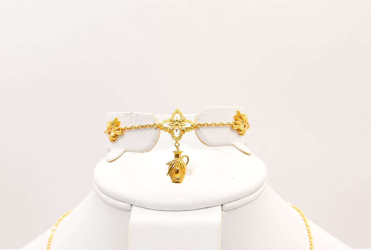 21K Gold Olive Collection Set