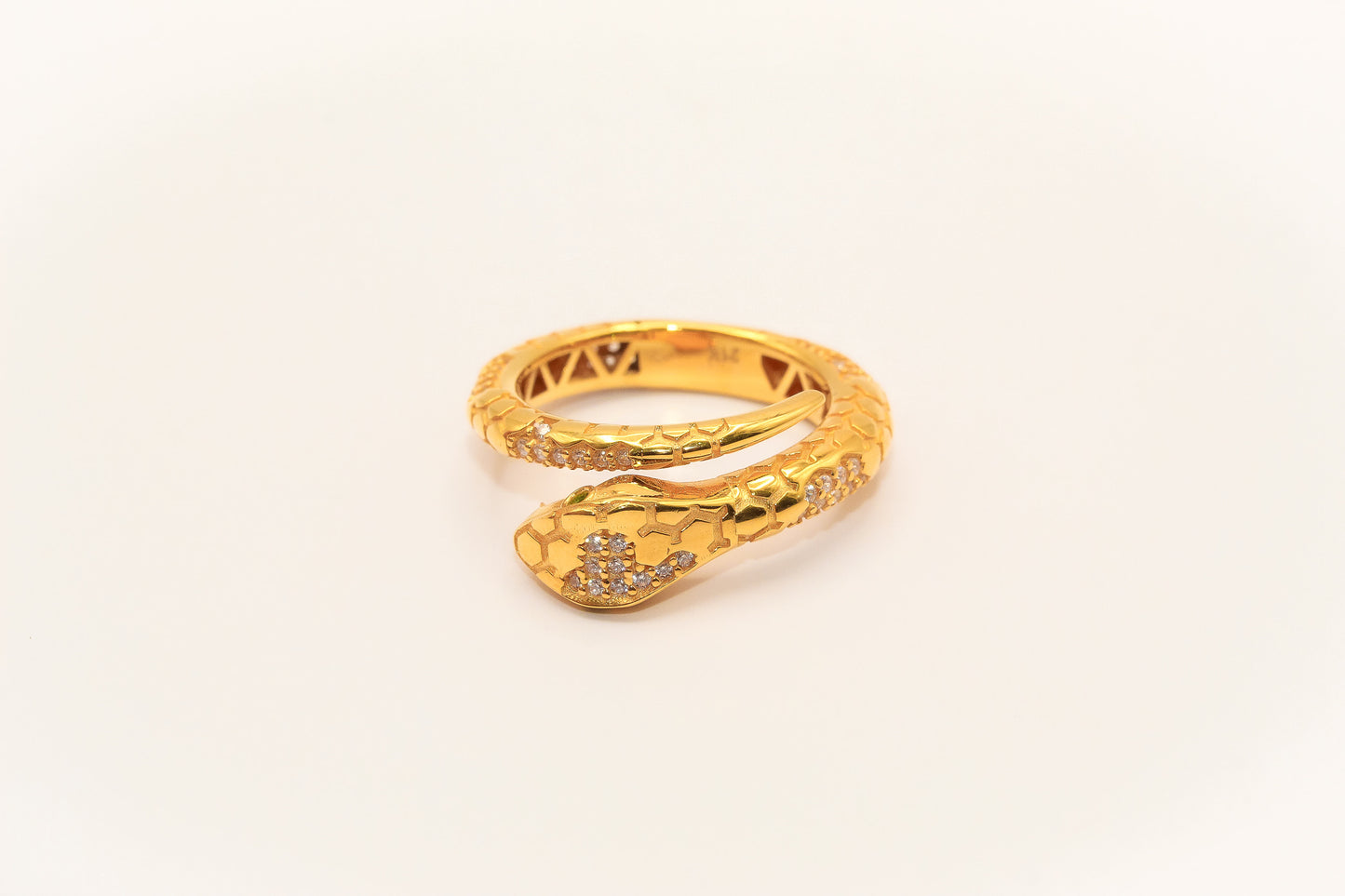 21K Gold Snake Ring