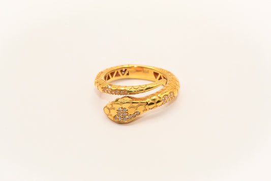21K Gold Snake Ring