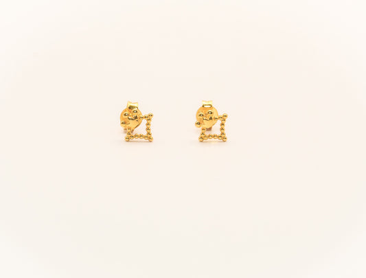 21K Gold Crown Kids Earring