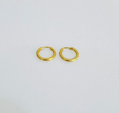 21K Gold Little Hoop Earrings