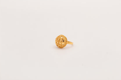 21K Gold Round Ring, view 2