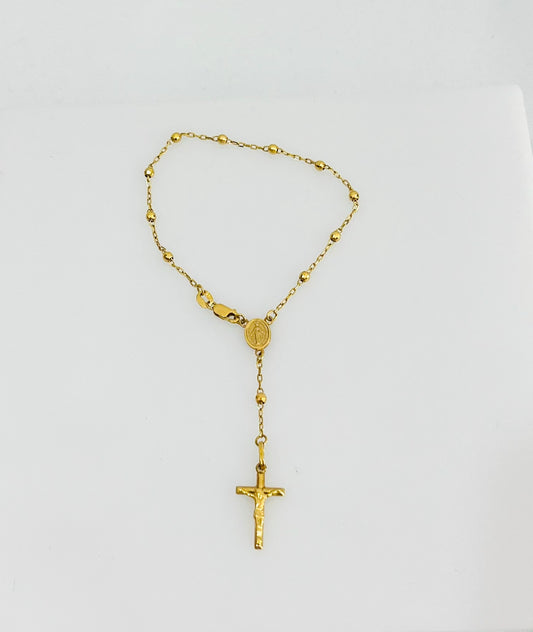 14k Gold Rosary Bracelet