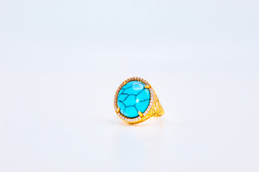 21k Gold Turquoise Ring