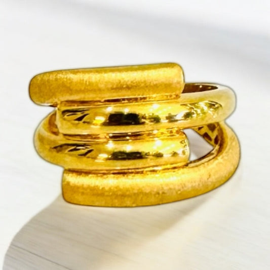 21K Gold Spiral Ring