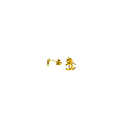 21k Gold Mini Studded Earrings