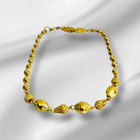 21k Gold Beaded Bracelet