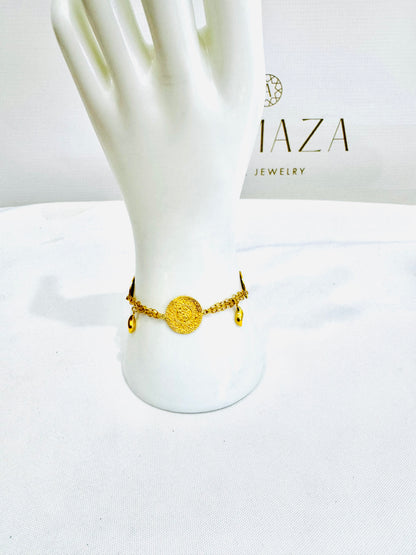 21k Gold Turkish Coin Bracelet