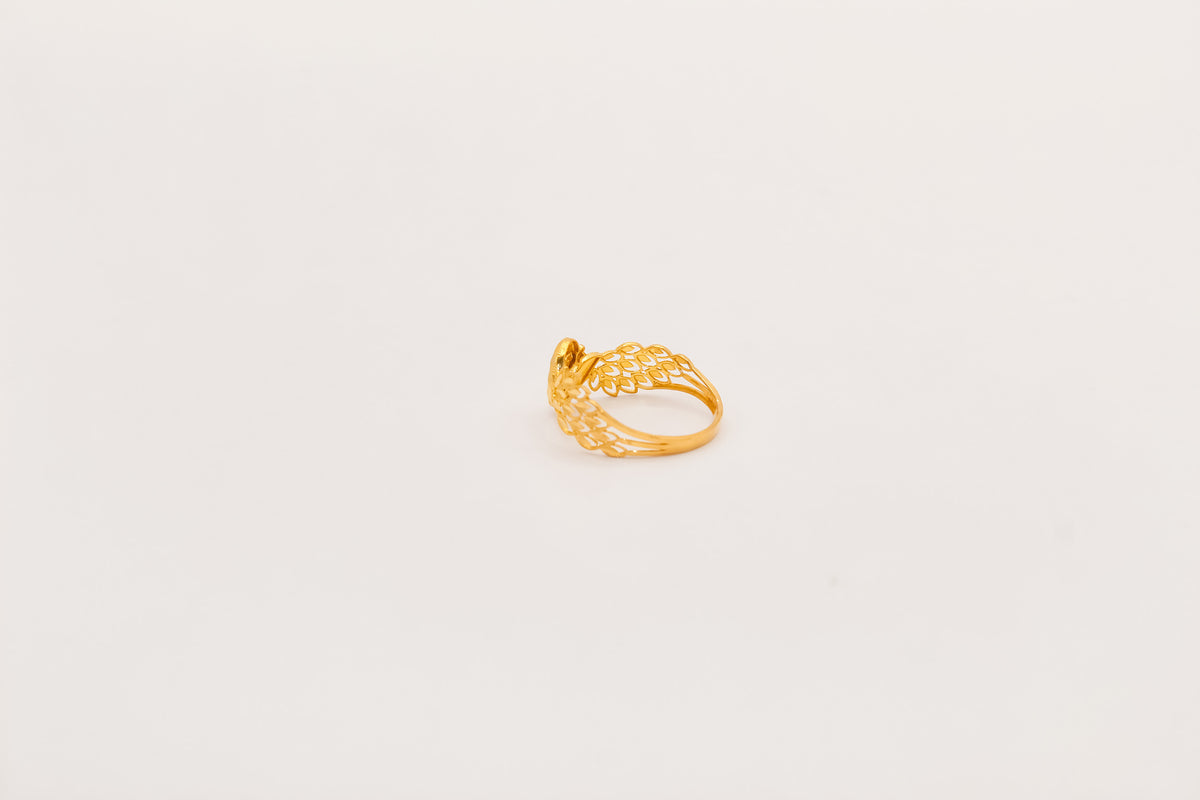 21K Gold Peacock Ring, view 2