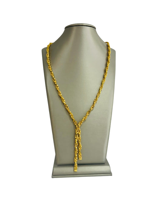 21k Gold Himo Long Necklace Set