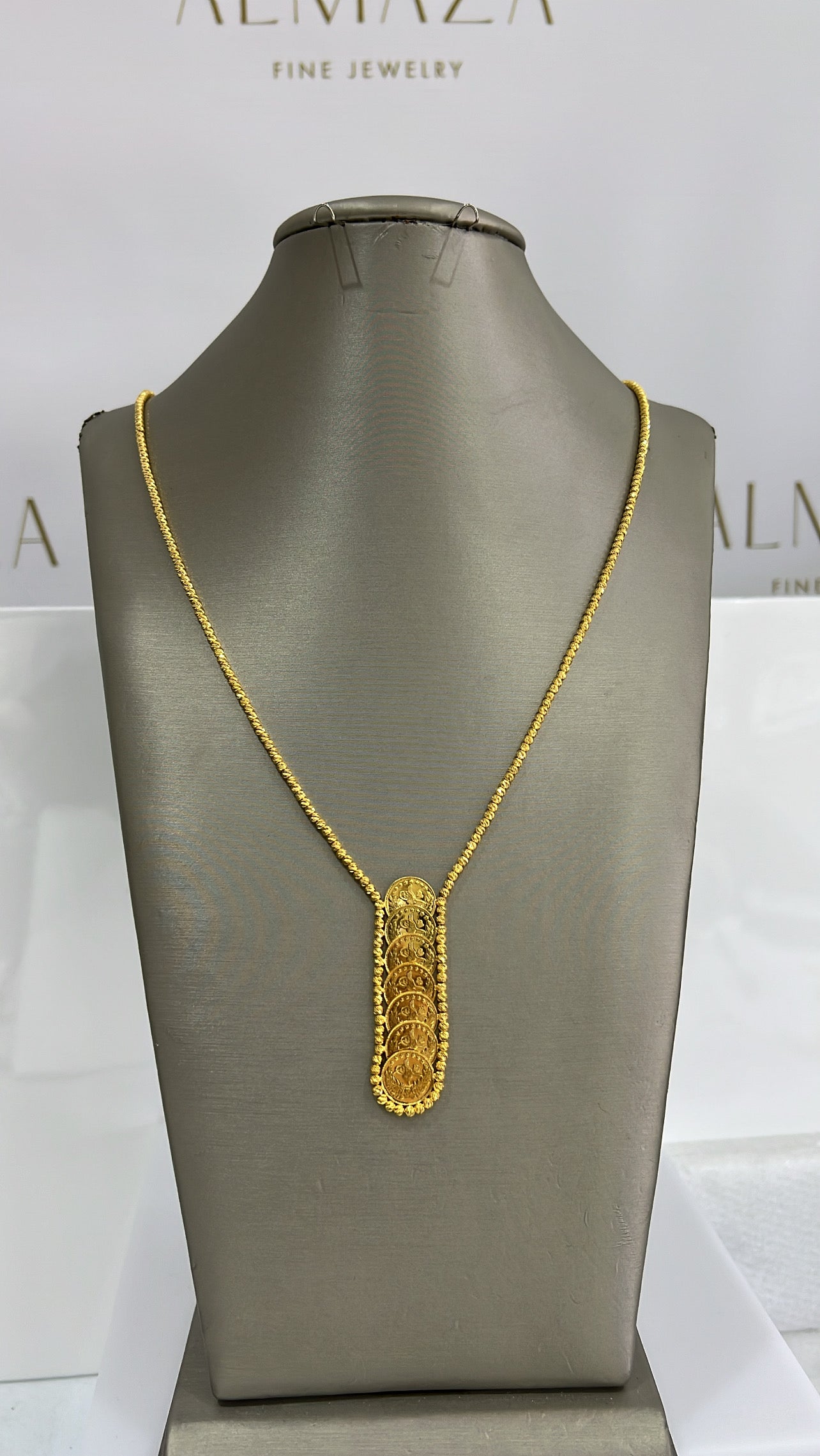21k Gold Turkish Coin Himo Necklace