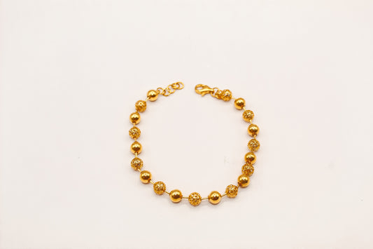 21K Gold Bead Bracelet