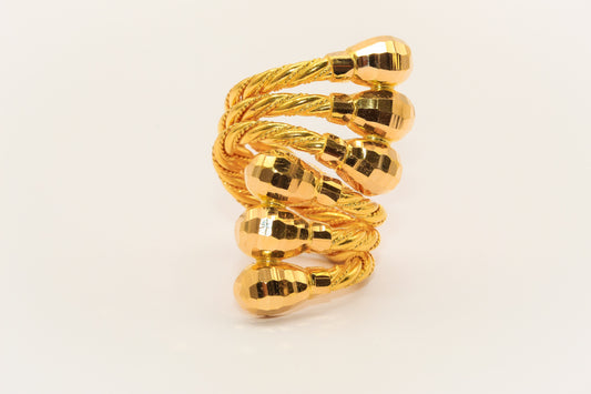 21K Gold Triple Twist Ring