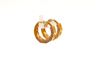21k Gold small Huggies earrings