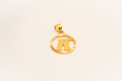 21K Gold Initial Pendants