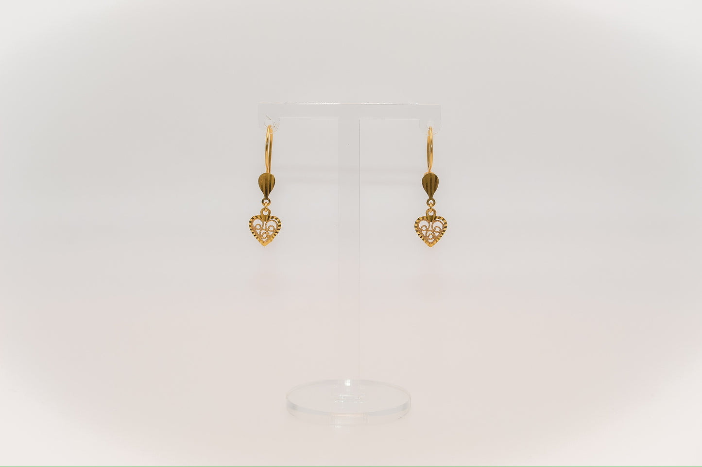 21k Gold Heart Earrings