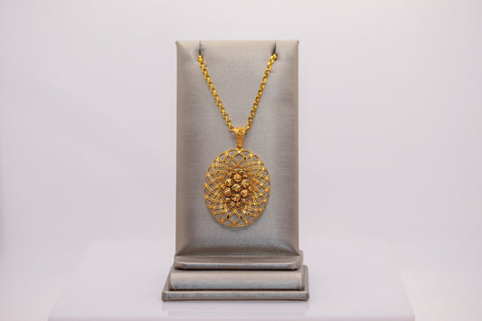 21k Gold Oval Necklace